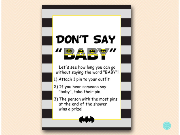 Batman Baby Shower Game Package - Magical Printable