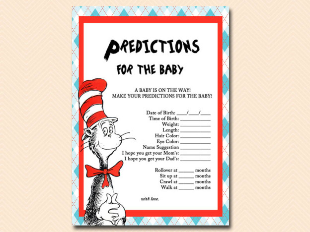 Dr Seuss baby shower games - Magical Printable