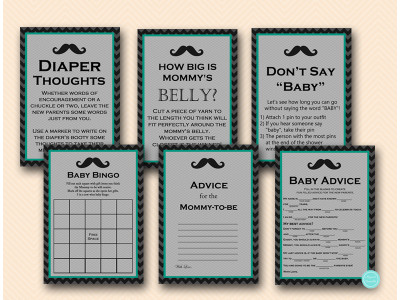 teal-mustache-baby-shower-games-package