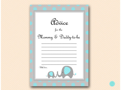 tlc32-blue-advice-for-mommy-daddy-to-be-card-blue-elephant-baby-shower-game
