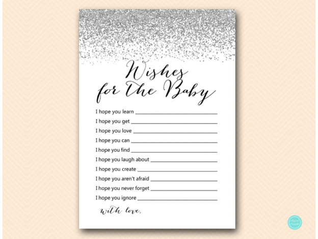 Silver Confetti Baby Shower Game Pack - Magical Printable