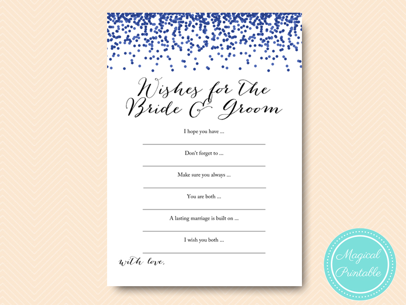 Navy Blue Bridal Shower Game Printable Magical Printable