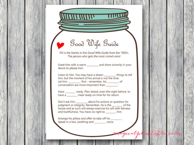 Rustic Mason Jars Bridal Shower Game Package