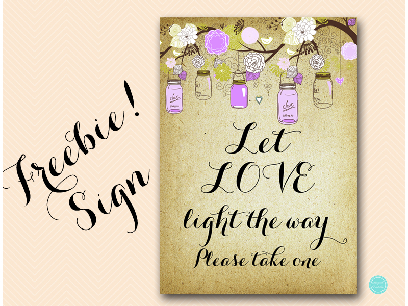Free Let Love Light the Way Purple - Magical Printable
