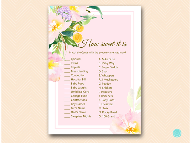 Pink Garden Baby Shower Game Package - Magical Printable