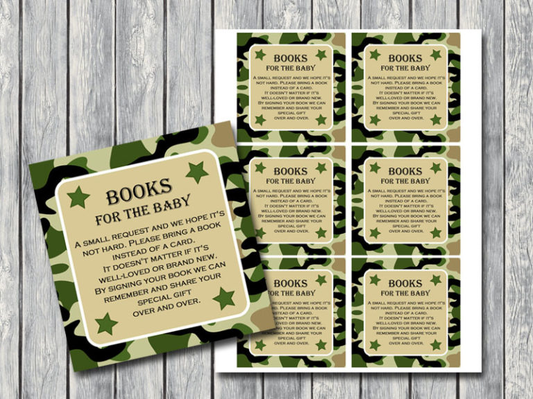 Camo Baby Shower Game Pack Printable - Magical Printable