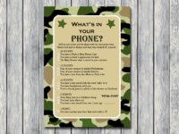 Camo Baby Shower Game Pack Printable - Magical Printable