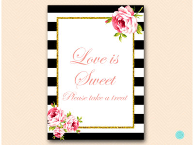 BS10P-sign-love-is-sweet-pink-floral-gold-bridal-shower-favor-sign