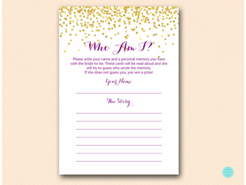 BS508-who-am-i-purple-gold-bridal-shower-game