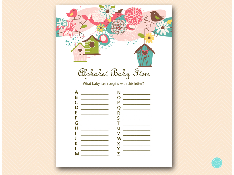 Bird Baby Shower Game Pack - Magical Printable