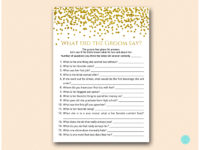 Gold and Glam Bridal Shower Game Package - Magical Printable