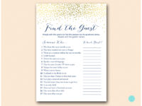 Navy and Gold Bridal Shower Game Package - Magical Printable