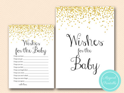 Gold Dots Baby Shower Game Set - Magical Printable