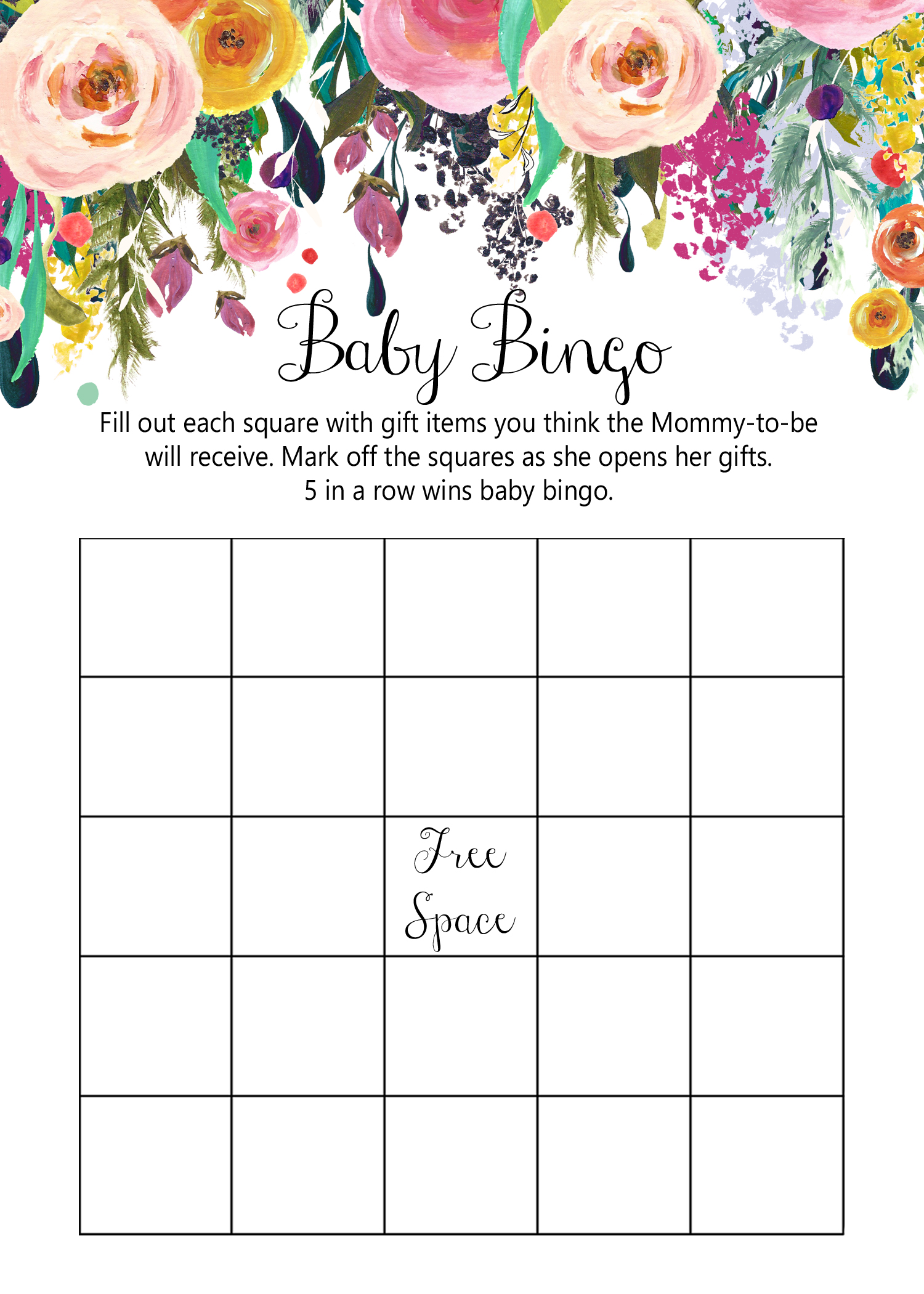 TLC140-bingo-baby-shower-B-square.jpg - Magical Printable