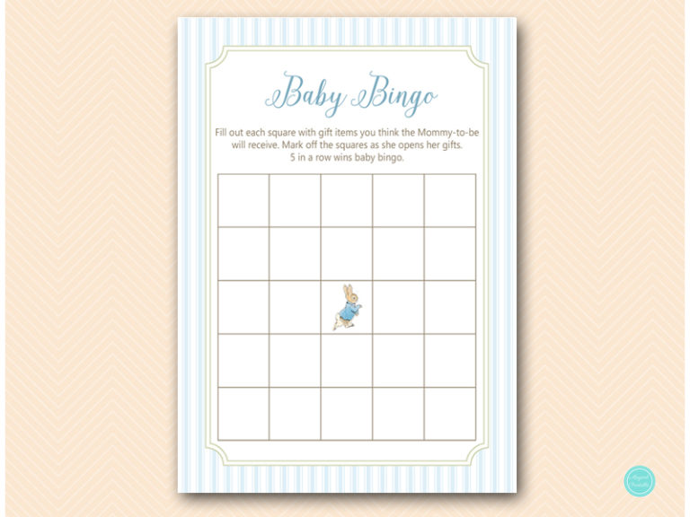 Peter Rabbit Baby Shower Game Pack - Magical Printable