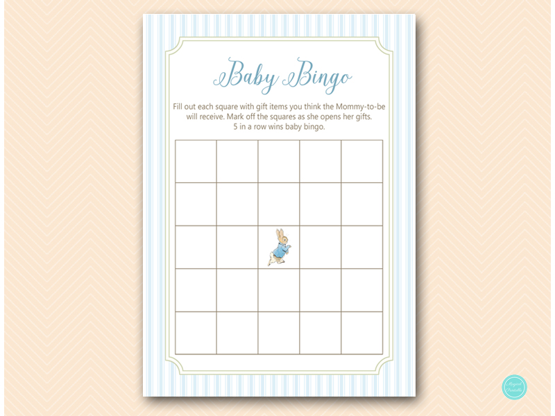 Peter Rabbit Baby Shower Game Pack - Magical Printable