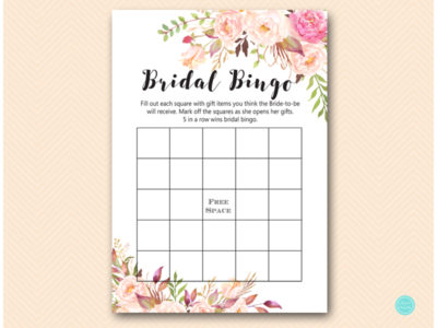 Boho Floral Bridal Shower Signs and Games - Magical Printable