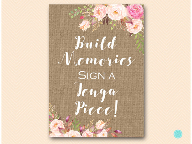 Free Boho Burlap Bridal Shower Table Signs - Magical Printable