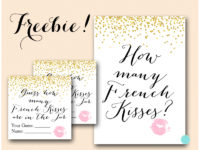 Free How Many French Kisses Game - Magical Printable