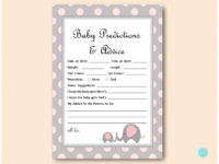 Pink Elephant Baby Shower Game Printable - Magical Printable