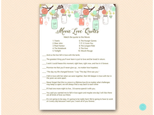 BS64-movie-love-quote-match-A-mint-peach-bridal-shower-game