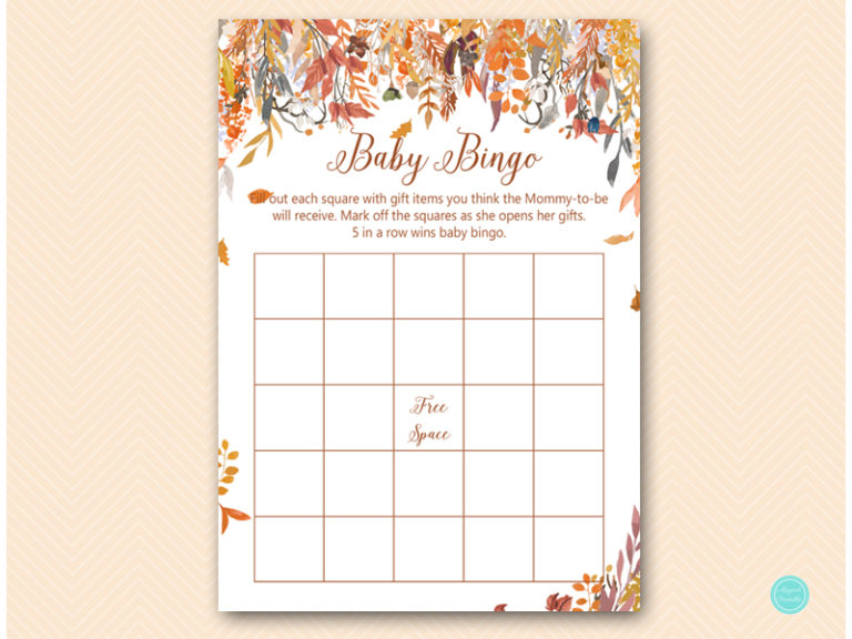 Autumn Fall Baby Shower Game Package - Magical Printable