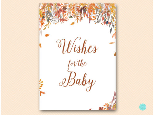 TLC548-wishes-for-baby-sign-autumn-leaves-baby-shower-games