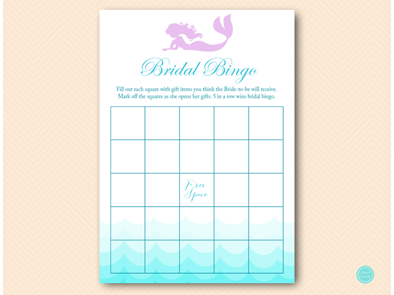 Mermaid Bridal Shower Game Package - Magical Printable