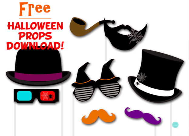 Free Halloween Photobooth Props - Magical Printable