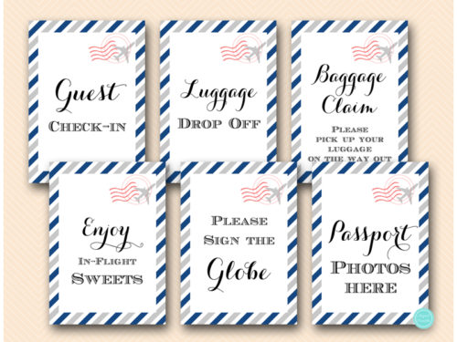 Travel Theme Printable Signs - Magical Printable
