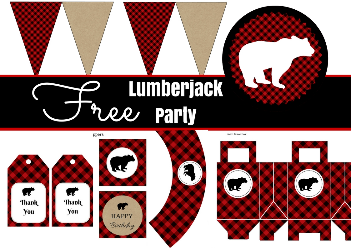 Free Lumberjack Birthday Party Printable - Magical Printable