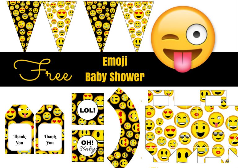 Free Emoji Baby Shower Party Printables - Magical Printable