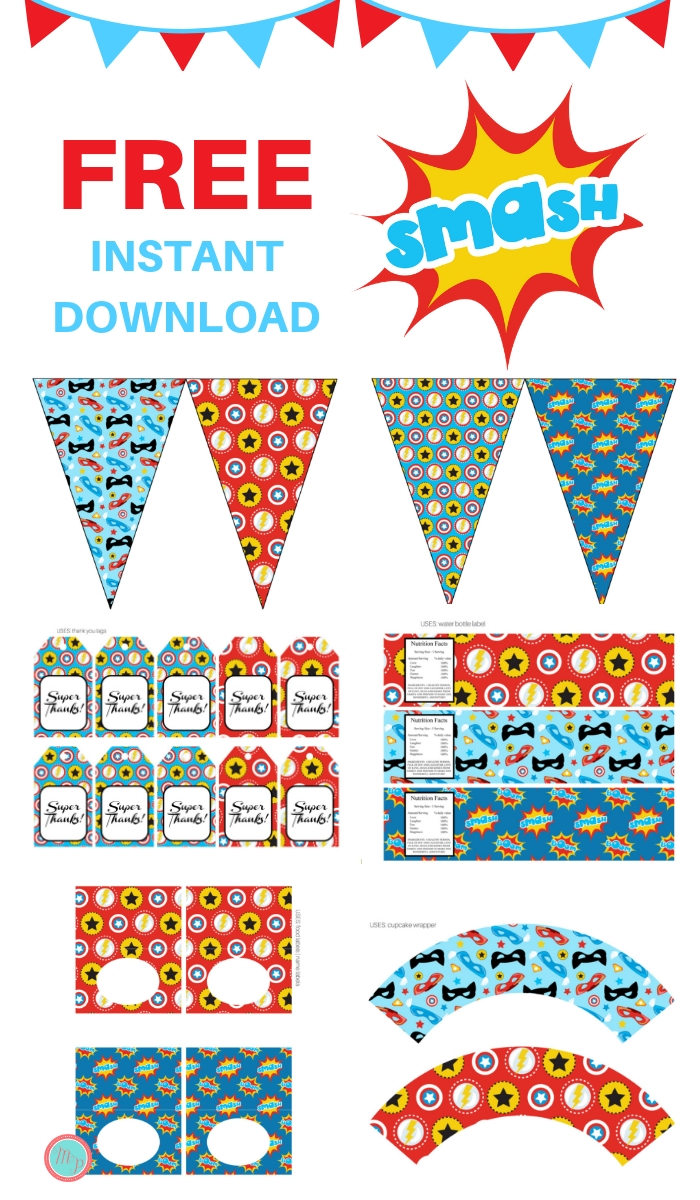 Free Superhero Party Printable Magical Printable