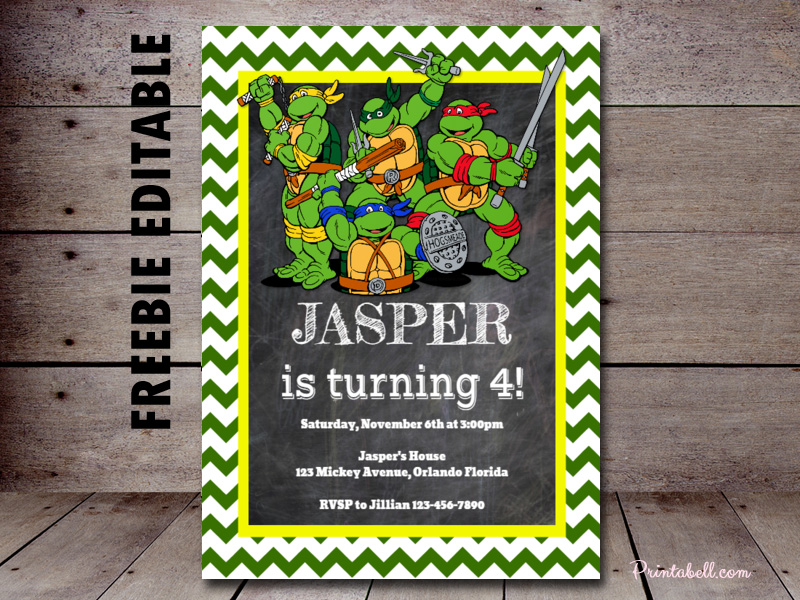 FREE Teenage Mutant Ninja Turtles Party Printables