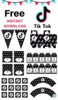 FREE TikTok Party Printable PDF Instant Download