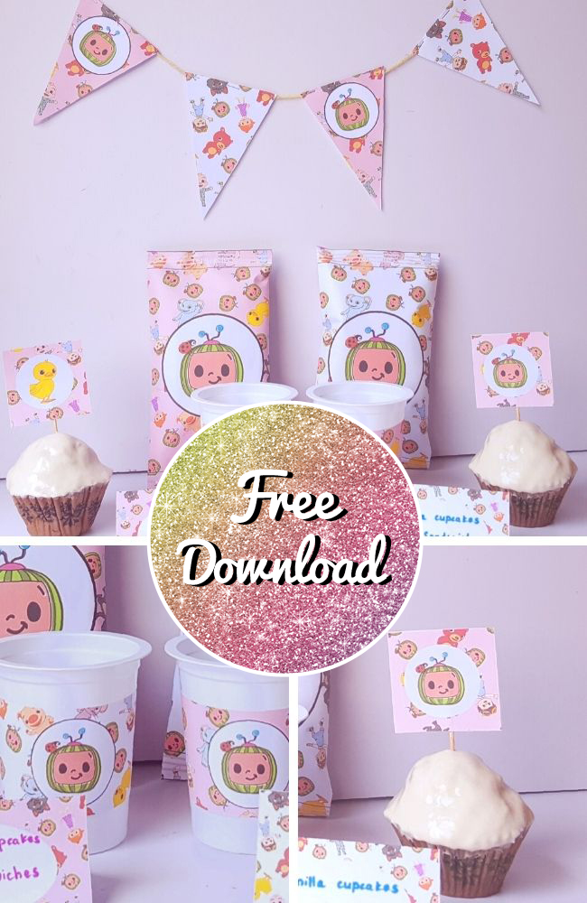 Free Pink Cocomelon Party Printable Download