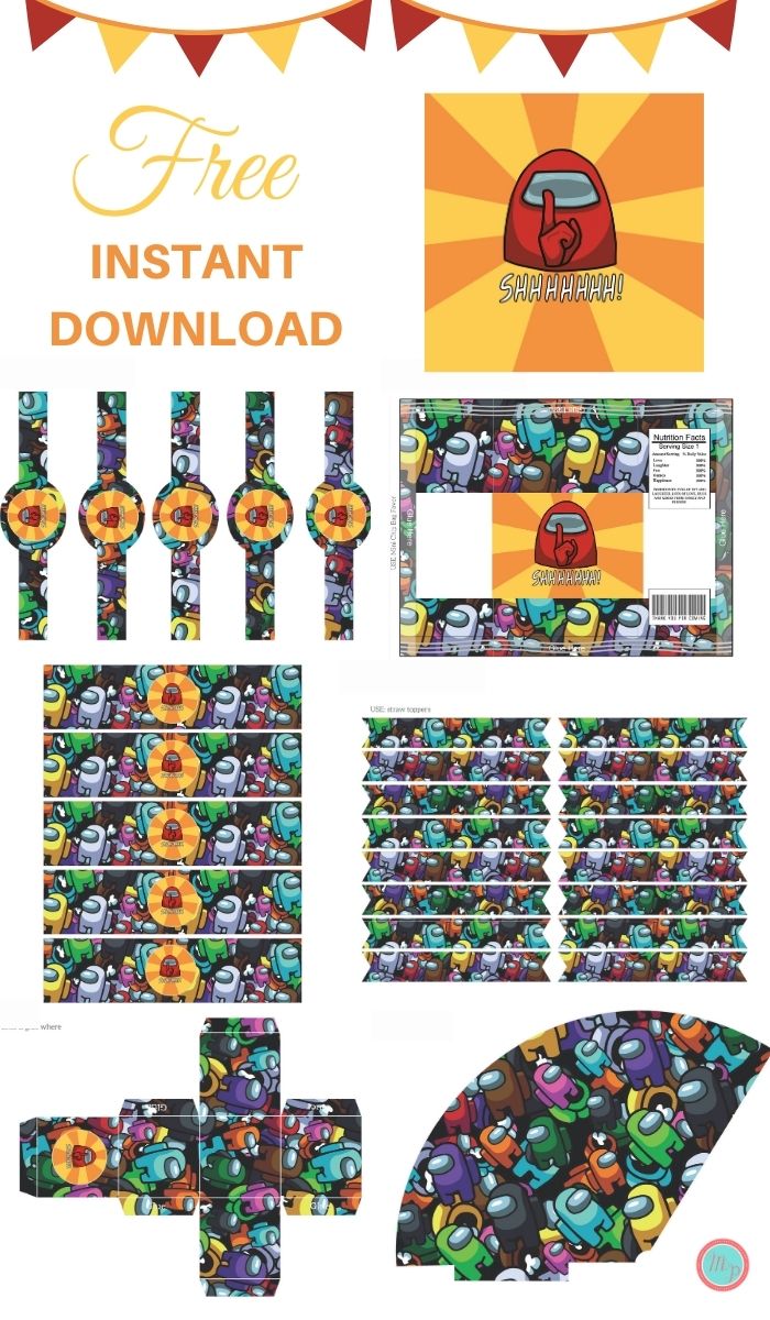 FREE Among Us Party Printable Template