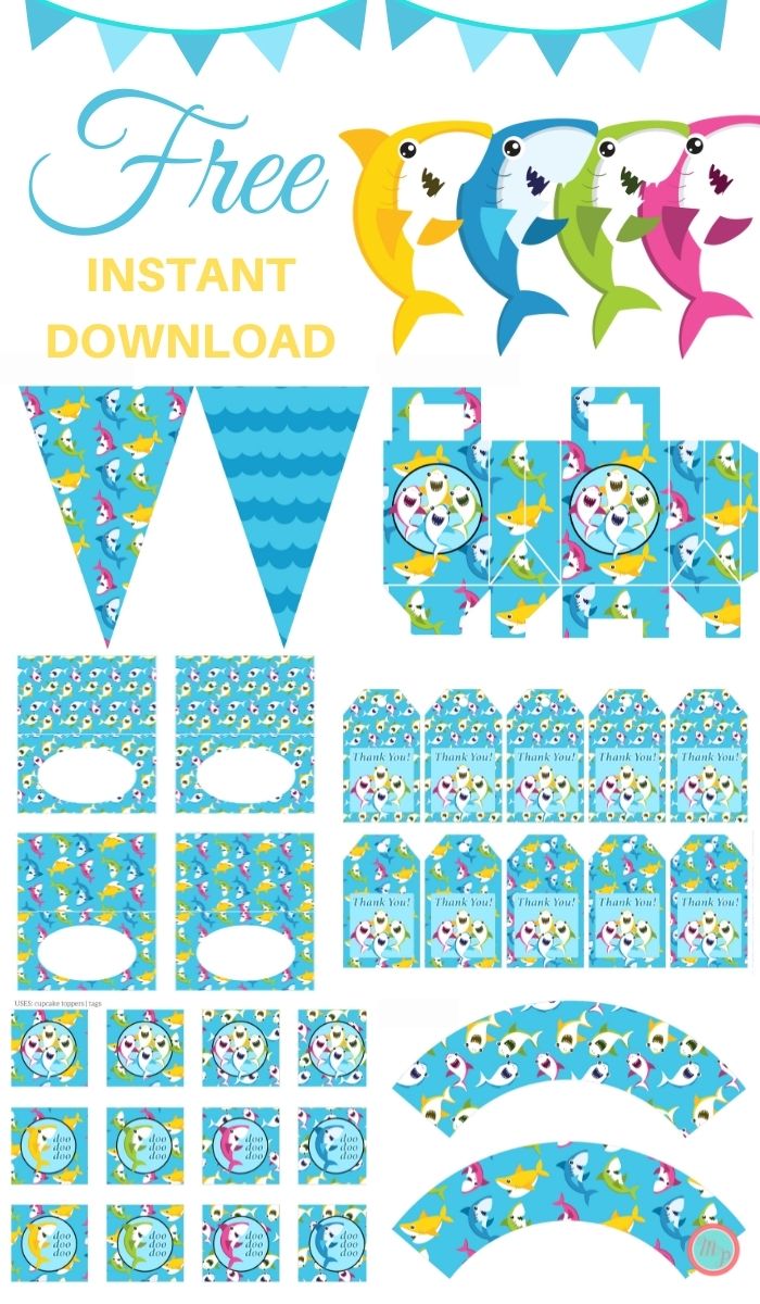 FREE Baby Shark Party Printable Template - Magical Printable