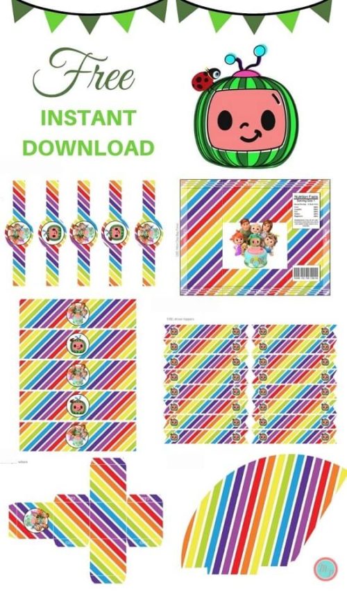 FREE Rainbow Party Template