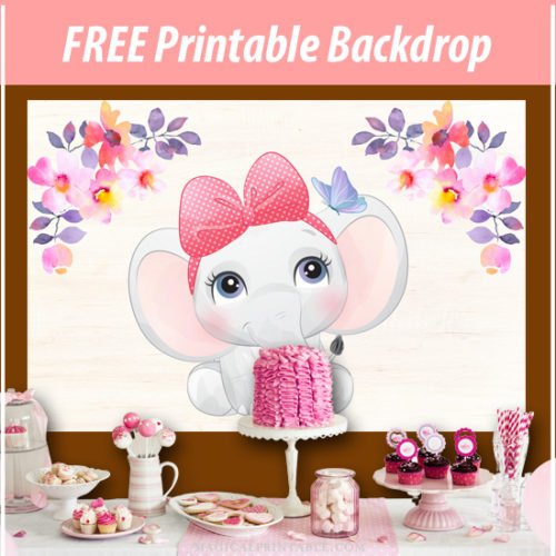 FREE-printable-backdrop-poster-60x40inches-pink-elephant-girl